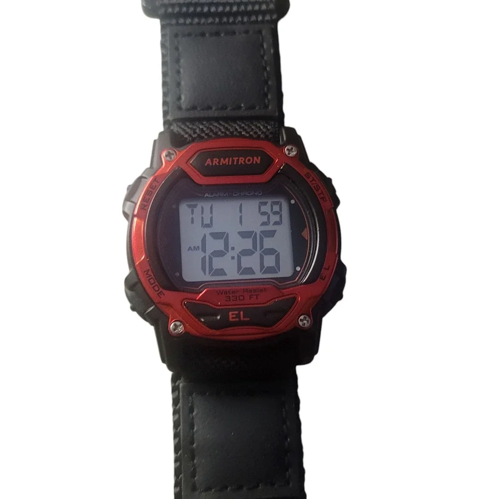 Armitron‎ Sport Digital Chronograph Unisex Red face  Great workout watch
